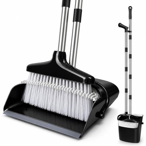 Long handled dustpan and - handled,