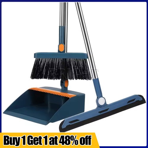 Long handled dustpan and - handled, brush