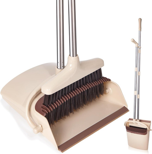 Long handle dustpan and - handle, brush