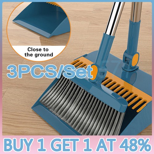 Long handled dustpan and - handled, brush