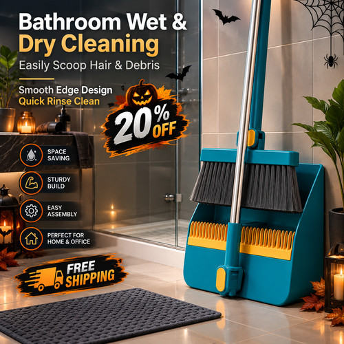 Long handled dustpan and brush - long,
