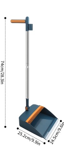 Long handled dustpan and - handled,