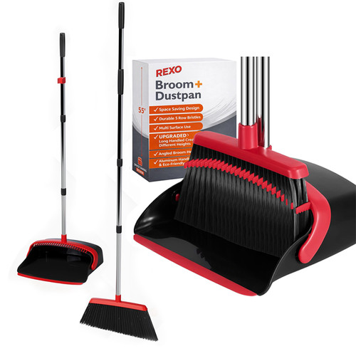 Broom and dustpan - set, brush