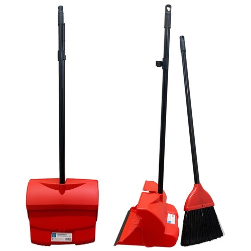 Long handle dustpan and - handle, brush