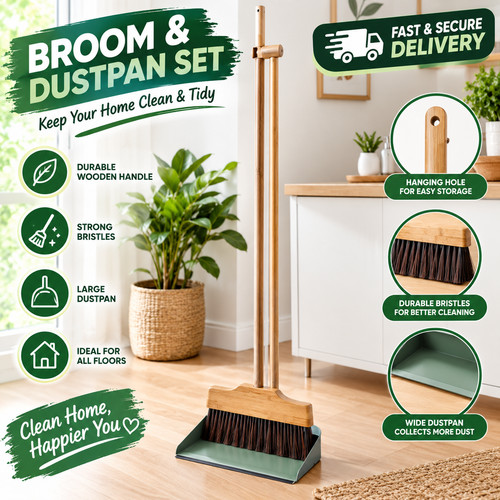 Long handled dustpan and broom - dustpan,