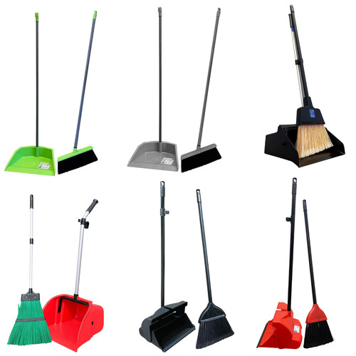 Long handled dustpan - long, brush