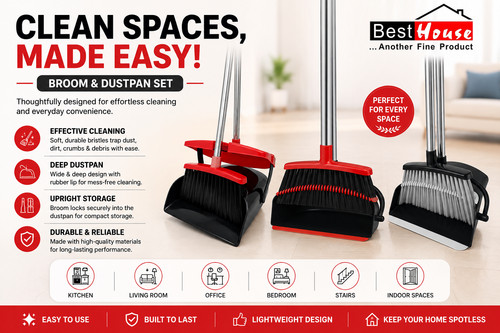 Broom and dustpan set - |,