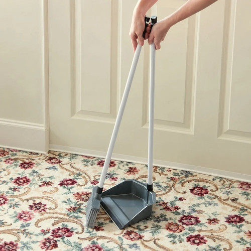 Long handled dustpan - long, brush